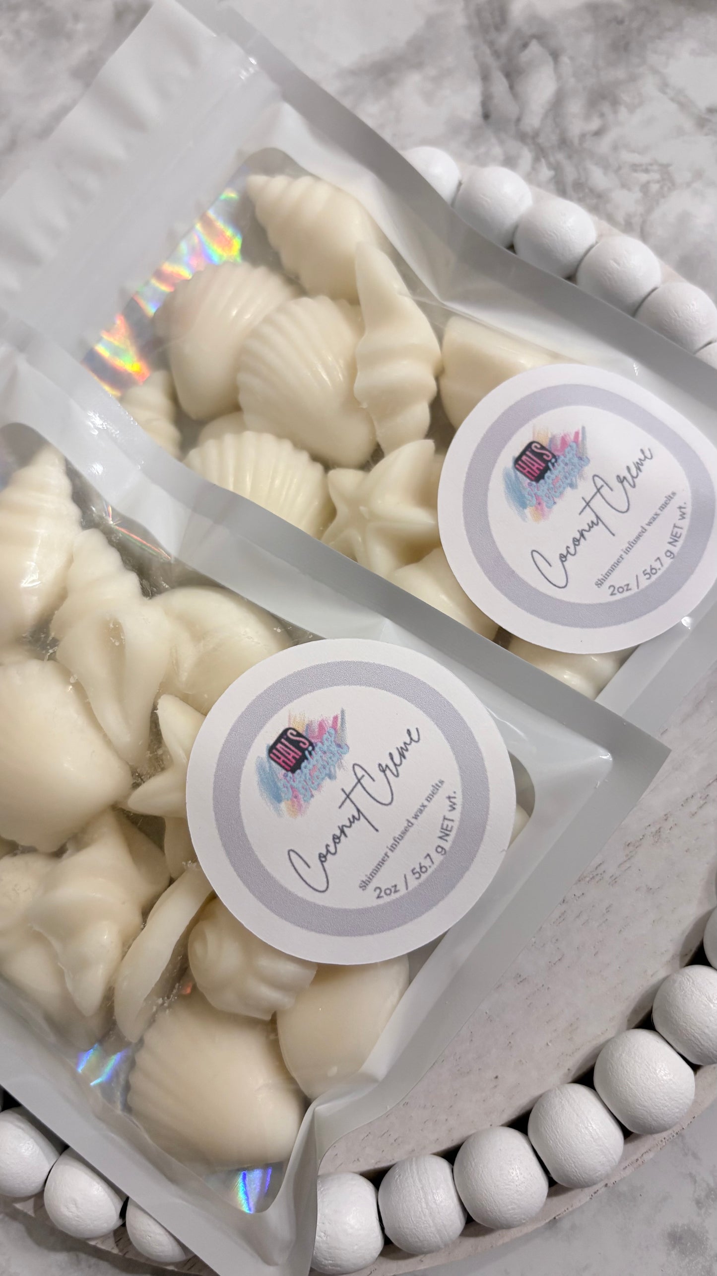 Coconut Creme Shimmer Infused Soy Wax Melts