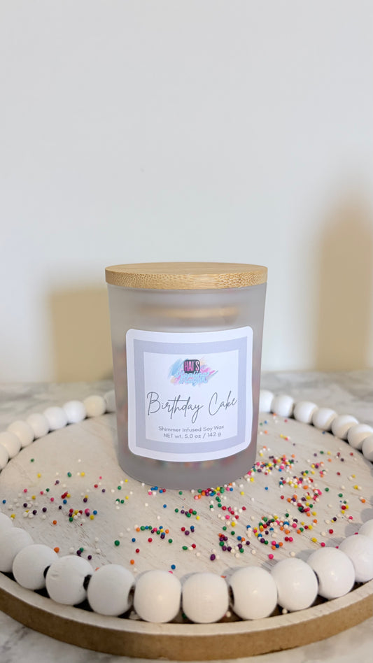 Birthday Cake Shimmer Infused Candle